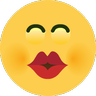 Visage embrassant Emoji 😗 image - Skype style