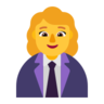 Woman Office Worker Emoji 👩‍💼 image - Microsoft Classic 2D style