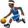 Man Bouncing Ball: Medium-Dark Skin Tone Emoji ⛹🏾‍♂️ image - Apple style