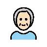 Older Person: Light Skin Tone Emoji 🧓🏻 image - OpenMoji style