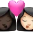 Kiss: Woman, Woman, Dark Skin Tone, Light Skin Tone