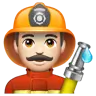 Man Firefighter: Light Skin Tone Emoji 👨🏻‍🚒 image - WhatsApp style