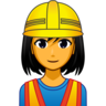 Woman Construction Worker Emoji 👷‍♀️ image - Emojidex style