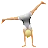 Person Cartwheeling: Medium-Light Skin Tone
