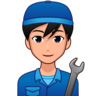 Man Mechanic: Medium-Light Skin Tone Emoji 👨🏼‍🔧 image - Emojidex style