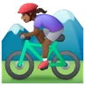 Woman Mountain Biking: Medium-Dark Skin Tone Emoji 🚵🏾‍♀️ image - Samsung style