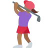 Woman Golfing: Medium-Dark Skin Tone Emoji 🏌🏾‍♀️ image - Twitter / X (Twemoji) style