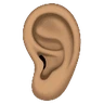 Ear: Medium Skin Tone Emoji 👂🏽 image - Huawei Harmony OS style