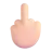 Middle Finger: Light Skin Tone