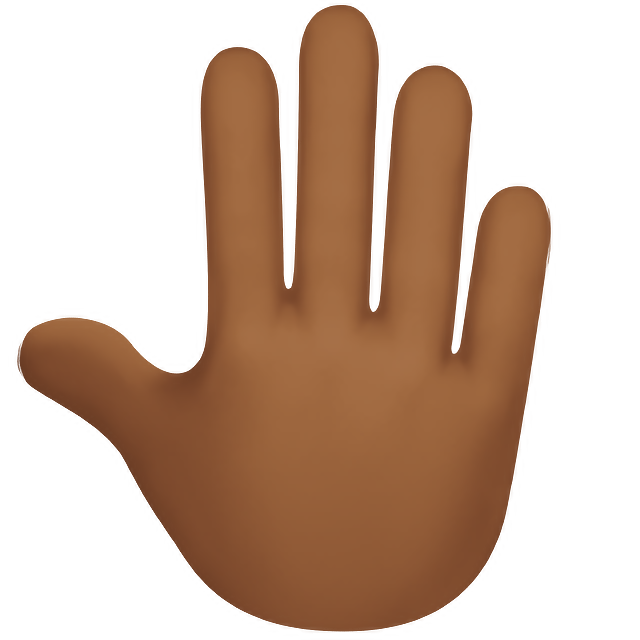 Raised Back Of Hand: Medium-Dark Skin Tone