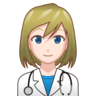 Woman Health Worker: Light Skin Tone Emoji 👩🏻‍⚕️ image - Emojidex style