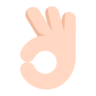 Ok Hand: Light Skin Tone Emoji 👌🏻 image - Microsoft Classic 2D style