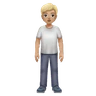 Person Standing: Medium-Light Skin Tone Emoji 🧍🏼 image - Huawei Harmony OS style
