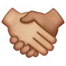 Handshake: Medium-Light Skin Tone, Medium Skin Tone Emoji 🫱🏼‍🫲🏽 image - WhatsApp style