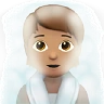 Person In Steamy Room: Medium Skin Tone Emoji 🧖🏽 image - Apple style