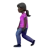 Woman Walking: Dark Skin Tone