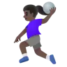 Woman Playing Handball: Dark Skin Tone Emoji 🤾🏿‍♀️ image - Google Noto Color style