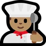 Man Cook: Medium Skin Tone Emoji 👨🏽‍🍳 image - Microsoft Windows 10 Segoe UI Emoji style