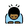 Man Bowing: Medium-Dark Skin Tone Emoji 🙇🏾‍♂️ image - OpenMoji style