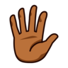 Hand With Fingers Splayed: Medium-Dark Skin Tone Emoji 🖐🏾 image - Emojidex style