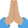 Folded Hands: Medium Skin Tone Emoji 🙏🏽 image - Twitter / X (Twemoji) style