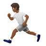 Person Running: Medium-Dark Skin Tone Emoji 🏃🏾 image - Apple style
