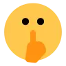 Shushing Face Emoji 🤫 image - Tossface style