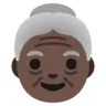 Old Woman: Dark Skin Tone Emoji 👵🏿 image - Google Noto Color style