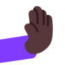 Rightwards Pushing Hand: Dark Skin Tone Emoji 🫸🏿 image - Microsoft Classic 2D style