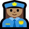 Woman Police Officer: Medium Skin Tone Emoji 👮🏽‍♀️ image - Microsoft Windows 10 Segoe UI Emoji style