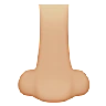 Nose: Medium-Light Skin Tone Emoji 👃🏼 image - Apple style