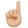 Index Pointing Up: Medium-Light Skin Tone Emoji ☝🏼 image - Huawei Harmony OS style