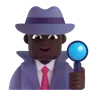 Man Detective: Dark Skin Tone Emoji 🕵🏿‍♂️ image - Microsoft 3D Fluent style