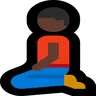 Man Kneeling: Dark Skin Tone Emoji 🧎🏿‍♂️ image - Microsoft Windows 10 Segoe UI Emoji style