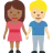 Woman And Man Holding Hands: Medium-Dark Skin Tone, Medium-Light Skin Tone