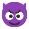 Rosto sorridente com chifres Emoji 😈 image - Microsoft Classic 2D style