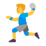 Man Playing Handball Emoji 🤾‍♂️ image - Microsoft Classic 2D style
