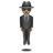 Person In Suit Levitating: Medium Skin Tone