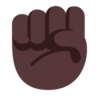 Raised Fist: Dark Skin Tone Emoji ✊🏿 image - Microsoft Classic 2D style