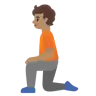 Person Kneeling: Medium Skin Tone Emoji 🧎🏽 image - Google Noto Color style