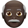 Old Man: Dark Skin Tone Emoji 👴🏿 image - Apple style