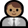 Man Office Worker: Medium Skin Tone Emoji 👨🏽‍💼 image - Microsoft Windows 10 Segoe UI Emoji style