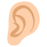 Ear: Medium-Light Skin Tone Emoji 👂🏼 image - EmojiTwo style