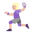 Woman Playing Handball: Medium-Light Skin Tone
