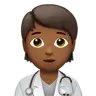 Health Worker: Medium-Dark Skin Tone Emoji 🧑🏾‍⚕️ image - Apple style