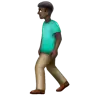 Person Walking: Dark Skin Tone Emoji 🚶🏿 image - WhatsApp style