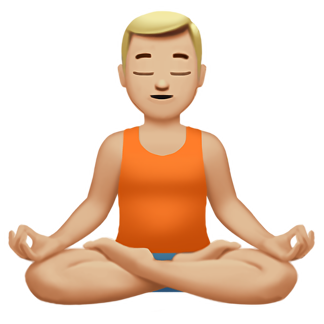 Man In Lotus Position: Medium-Light Skin Tone