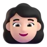 Woman: Light Skin Tone Emoji 👩🏻 image - Microsoft 3D Fluent style