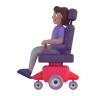 Woman In Motorized Wheelchair: Medium Skin Tone Emoji 👩🏽‍🦼 image - Microsoft 3D Fluent style