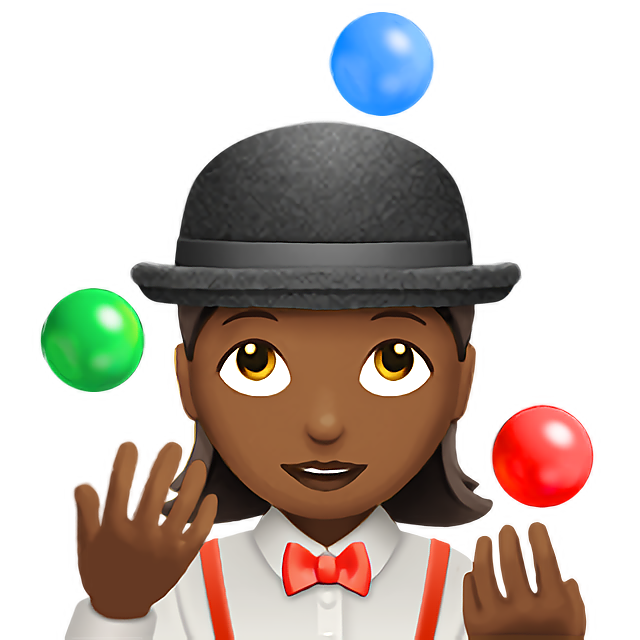 Woman Juggling: Medium-Dark Skin Tone